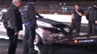 Nyce1s Crash  Larry Hourcle Mustang Wheelstand  MIR WCF 2009 [upl. by Henry]