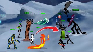 All Elemental Vs All Chaos Units  Stick War [upl. by Laup830]