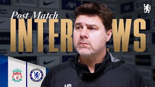 POCHETTINO reacts postmatch  Liverpool 41 Chelsea  Chelsea FC 202324 [upl. by Zetrac464]