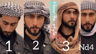 How To Wear keffiyeh Pagri badhane ka tarika  4 style  Majid shah [upl. by Novoj119]