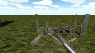 Unity3D Wood Fence Destruction [upl. by Ateerys804]