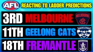 REACTING TO MY 2024 AFL LADDER PREDICTIONS [upl. by Cindee]