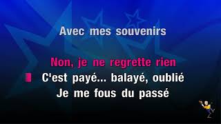 Non Je Ne Regrette Rien  Edith Piaf KARAOKE [upl. by Aiyt646]