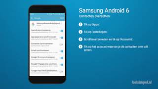 Tips amp Tricks  Samsung smartphone Contacten overzetten Android 6 [upl. by Aribold]