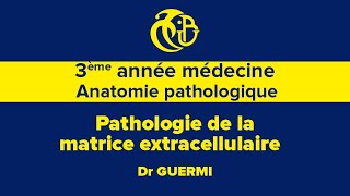 3ème année médecine Anatomie pathologique Pathologie De La Matrice Extracellulaire [upl. by Lovel247]