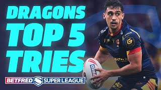 Top 5 Tries  Catalans Dragons  2024 Betfred Super League [upl. by Younglove]