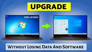 Windows 7 To Windows 10 Free Upgrade Without Losing Data Easiest Way 2024 [upl. by Ahsiekim]