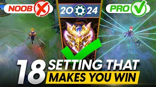 18 PRO PLAYER SETTINGS THAT WILL INSTANTLY MAKE YOU WIN EVERY GAME [upl. by Aihsat]