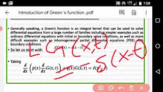 Introduction of Greens function in PDE [upl. by Eadahs]