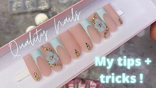 Press on nails for beginners  How to make press on nails IN DEPTH  Press on nails business [upl. by Ailama]