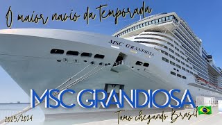 MSC GRANDIOSA TRAVESSIA CHEGADA AO BRASIL COMO É POR DENTRO [upl. by Darwen778]