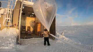 Launching weather balloons to monitor ozone at the South Pole [upl. by Peppie8]