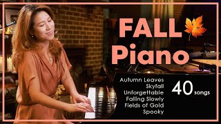 Jazzish 3 Hours Live Piano – FALL Music Background by Sangah Noona [upl. by Quintana]