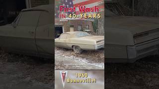 First Wash in 40 Years Abandoned 1960s Bonneville Barn Find Restoration  Satisfying Car Detailing [upl. by Llednew174]