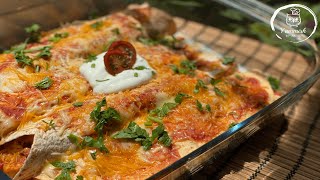 Recette facile rapide du délice Mexicain Enchiladas au pouletانشلادا بالدجاج، وجبة سريعة و رائعة [upl. by Munroe]