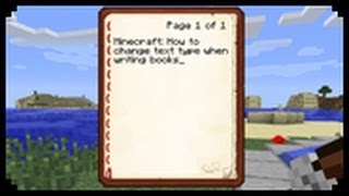 ✔ Minecraft How to change text type when writing books [upl. by Leamhsi]