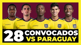 Mis 28 convocados de Ecuador vs Paraguay y Uruguay Eliminatorias Mundial 2026 🇪🇨🇵🇾🇺🇾🏆 [upl. by Aviva]