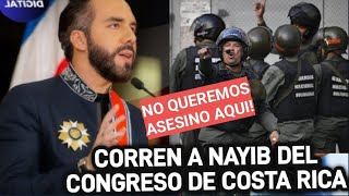 CONGRESO DE COSTA RICA NIEGA RECIBIR A NAYIB POR ABUSIVO Y METER MILITARES SIN PERMISO A COSTA RICA [upl. by Mateusz952]