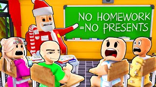 EVIL SANTA IS OUR TEACHER  Roblox Funny Moments [upl. by Eecram]