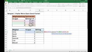 ➡️ Tutorial  Verschachtelte Excel WennDannSonstFormel 💻 MacVersion [upl. by Eob164]