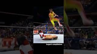 Macho Man Randy Savage Iconic flying elbow drop compilation 1985  1999 [upl. by Chaille]