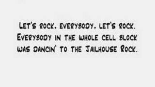 Elvis Presley  Jailhouse Rock Lyrics [upl. by Aihsit]