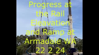 Progress on the Elevated Rail and Ramp at Armadale WA 23 2 24 [upl. by Lednor634]