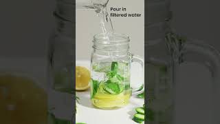 Detox water recipe for weight loss  cucumber lemon mint [upl. by Hazlip]