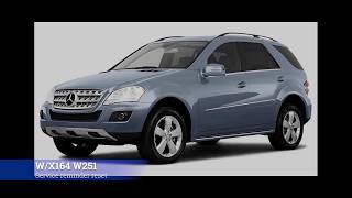 How to reset Mercedes Benz ML GL service indicator reminder X164 W164 W251 service reset [upl. by Avron]