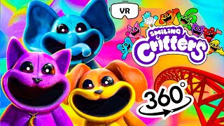 360° Smiling Critters Roller Coaster in VR 360 Video 8K [upl. by Kcirdderf927]