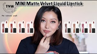 TNW  The Natural Wash Matte Velvet Longstay Liquid Lipstick Mini Review amp Lip Swatches [upl. by Cosme]