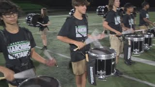 Strongsville High School percussion line Friday Football Fever on WKYC [upl. by Wurster460]