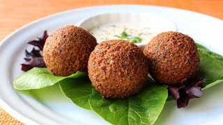 How to Make Falafel  Crispy Fried Garbanzo BeanChickpea Fritter Recipe [upl. by Moon]