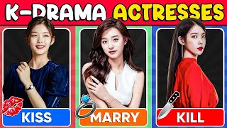 Amazing Kiss Kill Marry Quiz  Best K Drama Quiz kim yoo jungkim ji won [upl. by Fionna]