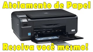 Atolamento de Papel na HP Photosmart C4480 se RESOLVE ASSIM [upl. by Aneladgam]