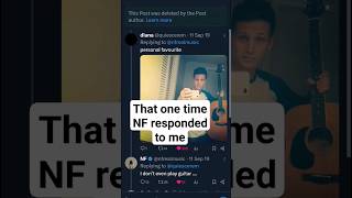 NF the Rapper Replied to Me 🔥 NFrealmusic NF Rapper Music [upl. by Africa]