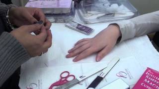 Nail FIBERGLASS demo over a tip [upl. by Dru]