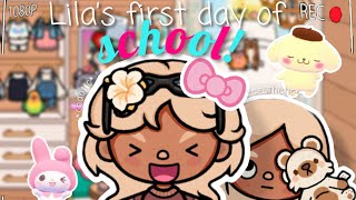 LILAS FIRST DAY OF SCHOOL Toca boca roleplay [upl. by Yenwat]