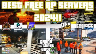 Top 5 Best Fivem GTA Roleplay Servers2024 Free Non Whitelisted Fivem Servers JobsCars PT 4 [upl. by Lleuqar165]