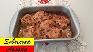 Receita de sobrecoxa assada [upl. by Neysa]