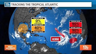 Kirk becomes a hurricane another tropical system may form soon [upl. by Colier]