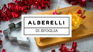 Alberi di pasta sfoglia  ricetta semplice per antipasti di Natale [upl. by Lochner]