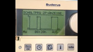 Buderus Zirkulationsprogramm richtig einstellen und Energie sparen [upl. by Supen]