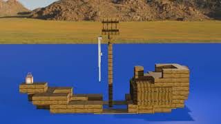 Pirate Ship Sinks in Minecraft Animation [upl. by Tanah]