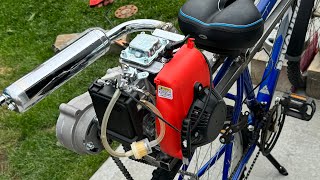 Amazon 4 stroke bicycle engine kit Honda GX50 knockoff easy DIY project [upl. by Nalon]