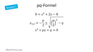 23 pqFormel 13 Nullstellenbestimmung quadratische Gleichung [upl. by Decca]