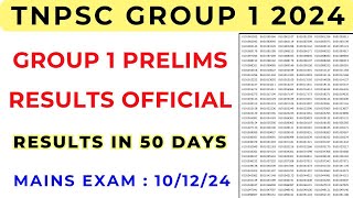 Tnpsc Group 1 Prelims Results declared 🔥 In 50 DAYS • Group 1 2024 Mains Exam Date update [upl. by Intirb104]