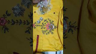 Girls suit button placket designNeck embroidery design [upl. by Akcir]