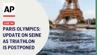 Olympics 2024 LIVE Update on Seine River as triathlon swimming is postponed [upl. by Adnohsor]