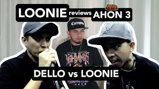 LOONIE  BREAK IT DOWN Rap Battle Review  Special Edition E9  AHON 3 DELLO vs LOONIE [upl. by Siol827]